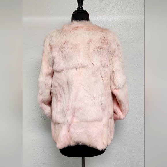 Light Pink Rabbit Fur Jacket - Picture 3 of 3